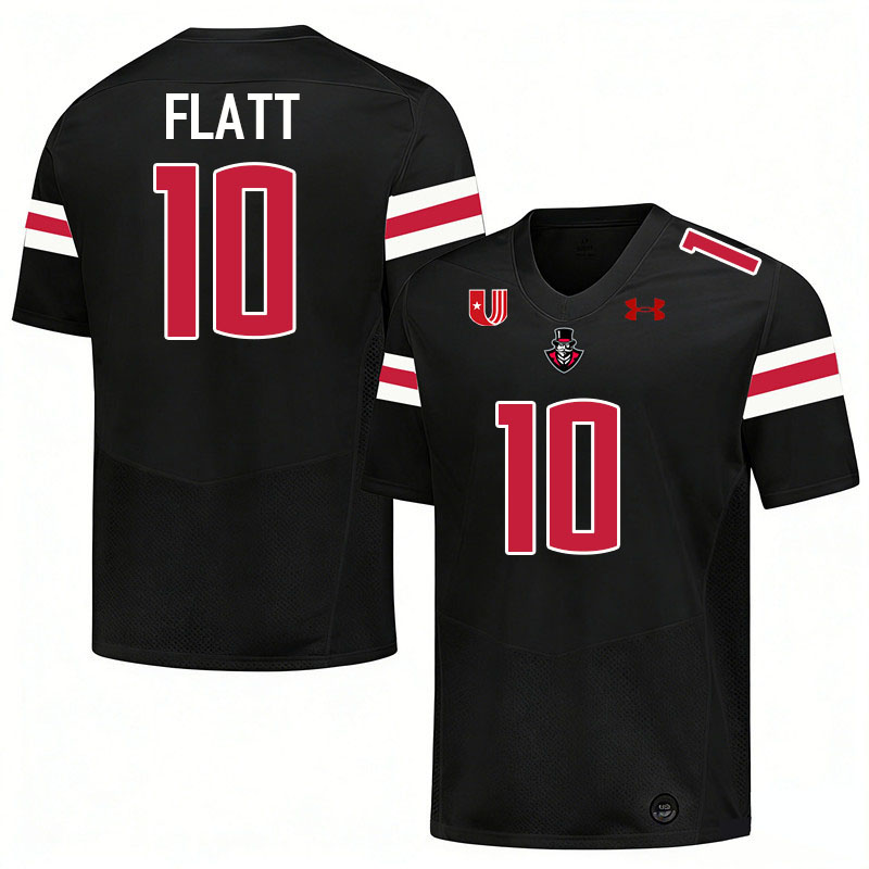 Austin Peay Governors #10 Carolton Flatt College Football Jerseys,Uniforms Stitched-Black